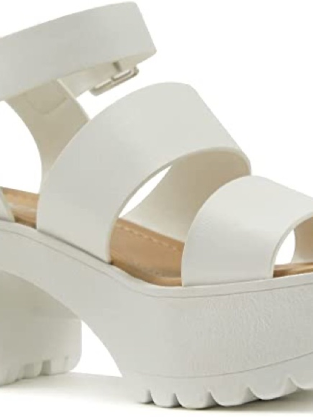 SODA White Chunky Platform Strappy Sandals - Picture 7 of 7